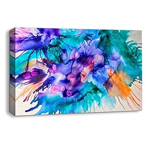 NWT Canvas Wall Art Beautiful Abstract Ink Painting...