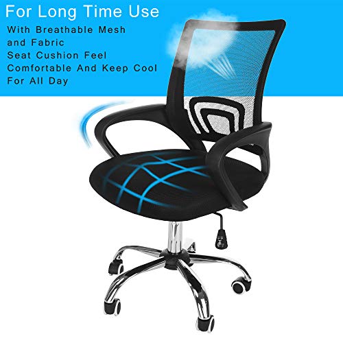 Ergonomic Adjustable Breathable Mesh Office Chair, Black Liftable Home 360-Degree Swivel High Back Net Chair Executive Task Desk Chair Computer Chair Guest Reception Chair(Ordinary or Upgrade) (Ordinary)