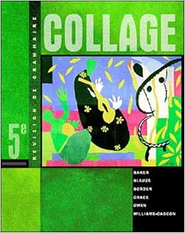  Collage Revision De Grammaire Student Edition 9780072343984 Baker Lucia Bleuze Ruth Allen Border Laura L B Grace Carmen Owen Janice Williams Ann Books