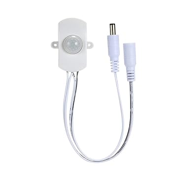 OWSOO Schalter 1PCS Mini PIR Bewegungsmelder Detektor DC Schnittstelle Schalter Für Closet Korridor Bäder DC 5V-24V 5A
