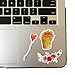 Navy Peony Red Heart and Rose Valentine Stickers (28 Pieces) | Waterproof Decals for Laptops | Stickers for Scrapbook and Journal