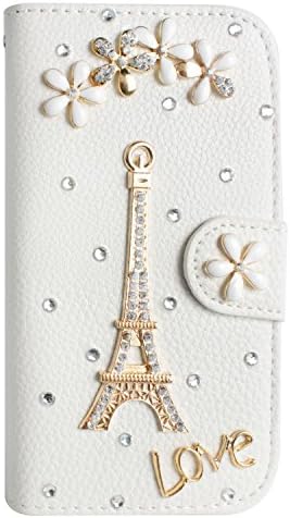 IPhone 6s Plus Case,Hundromi Iphone 6 Plus Luxury 3D Bling Crystal Rhinestone Wallet Leather Purse Flip Card Pouch Stand Cover Case for iphone 6 Plus/6s Plus(Tower)