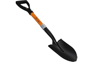 ASHMANONLINE Ashman Short Handle Digging Shovel (1 Pack) - 27-inch Kids Beach & Garden Shovel with Sturdy Blade, D-Handle Gardening Tool