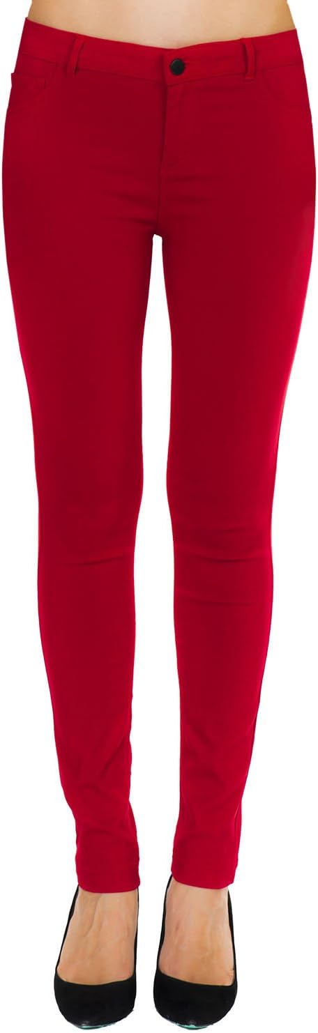 Women's Slim Fit Super Stretch Comfy Jeggings Skinny Pants with Real Back Pockets