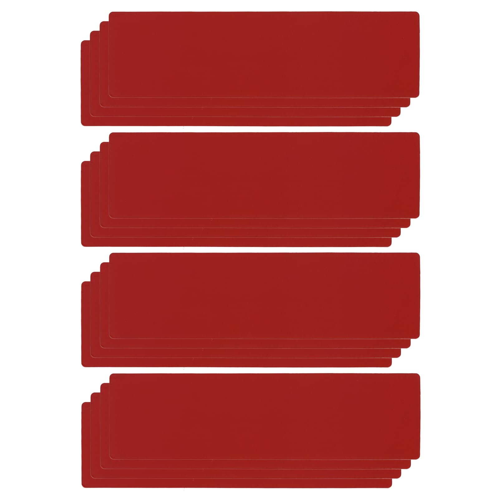 PATIKIL Magnetic Name Tag 8.27x2.3Inch, 16 Pcs Dry Erase Magnet Labels Waterproof Reusable Strips for Classroom Office Refrigerator Home whiteboard, Red