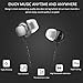 COSPOR Wired Earphones,Hands-free Noise Cancelling headphones with Microphone and Volume Control-Grey