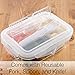 Glass Meal Prep Containers (3-Compartment) | Airtight Lids with In-Built Cutlery Slot and FREE Reusable Flatware Set | Microwavable and BPA-Free Food Portion Control Bento Lunch Boxes (3 Pack/ 32oz)