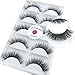 Luxurious 100% Siberian Mink Fur 3D False Eyelash LASGOOS Degisn Natural Messy Corner Thick Volume Fluffy Soft Fake Eyelashes 5 Pairs/Box (A19)