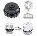 2.5L To 5.7L Engines Oil Filter Wrench Compatible for Toyota Avalon Camry Highlander RAV4 Sienna Venza 4-Runner Tundra Fj Cruiser Sequoia Land Cruiser Lexus (Black)