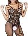 Buauty Body-stocking Plus Size Crotchless Lingerie For Women Babydoll Bodysuit,Black,One Size