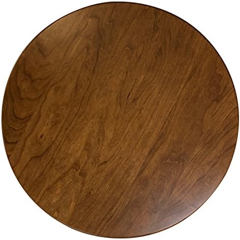 Wood Lazy Susan Turntable – Solid Wooden Spinning Kitchen Table Organizer – Scratch Resistant Felt Bottom – 360 Degree Smooth Rotation Swivel (18" Diameter, Rustic Cherry Wood, Seely Stain)