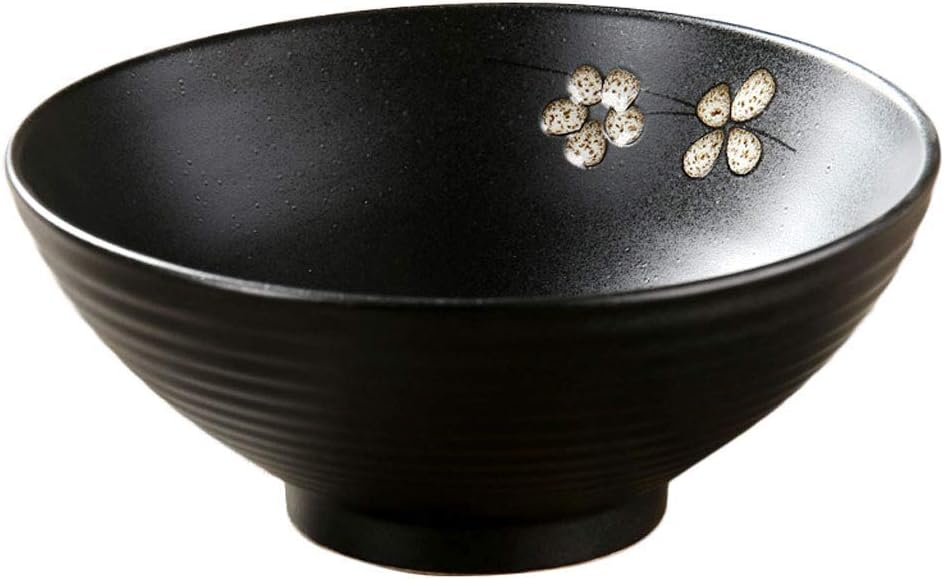 WEI-LUONG Comedor la Cosecha de Mesa de cerámica Negro tazón de Sopa en