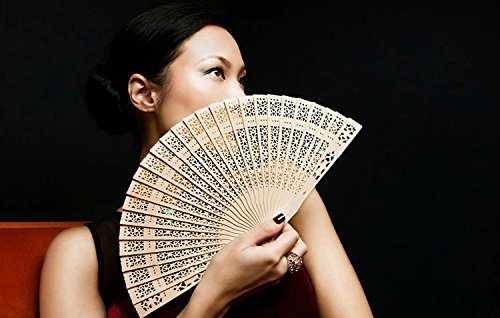 Aeroway Sandalwood Fan (Set of 48 pcs) - Baby Shower Gifts & Wedding - Thumbnail 5