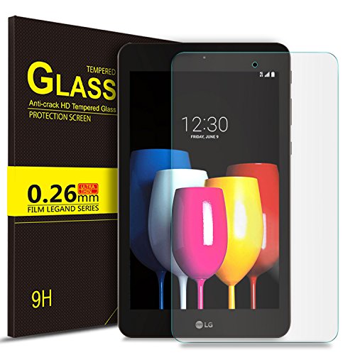 IVSO Screen Protector for LG G Pad F2 8.0 Sprint (LK460)/T-Mobile LG G Pad X2 8.0 Plus, Tempered-Glass [No-Bubble] for LG GPad F2 8.0 Sprint Model LK460 8-Inch Android Tablet 2017 Release