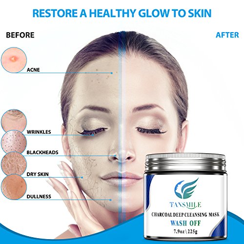 image for Charcoal Mud Mask Wash Off, Tansmile Deep Pore Cleansing Mask Activate