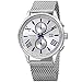 Akribos Multifunction Chronograph Watch - 2 Sub-Dials Complications Quartz with Date Window On Mesh Bracelet Men's Watch - AK905 (Silver)
