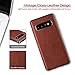 LOHASIC Galaxy S10 Plus Case, Ultra Slim Premium Leather Luxury PU Soft Flexible Defender Anti-Slip Grip Scratch Resistant Protective Cover Cases for Samsung Galaxy S10 Plus (2019) - New Brown