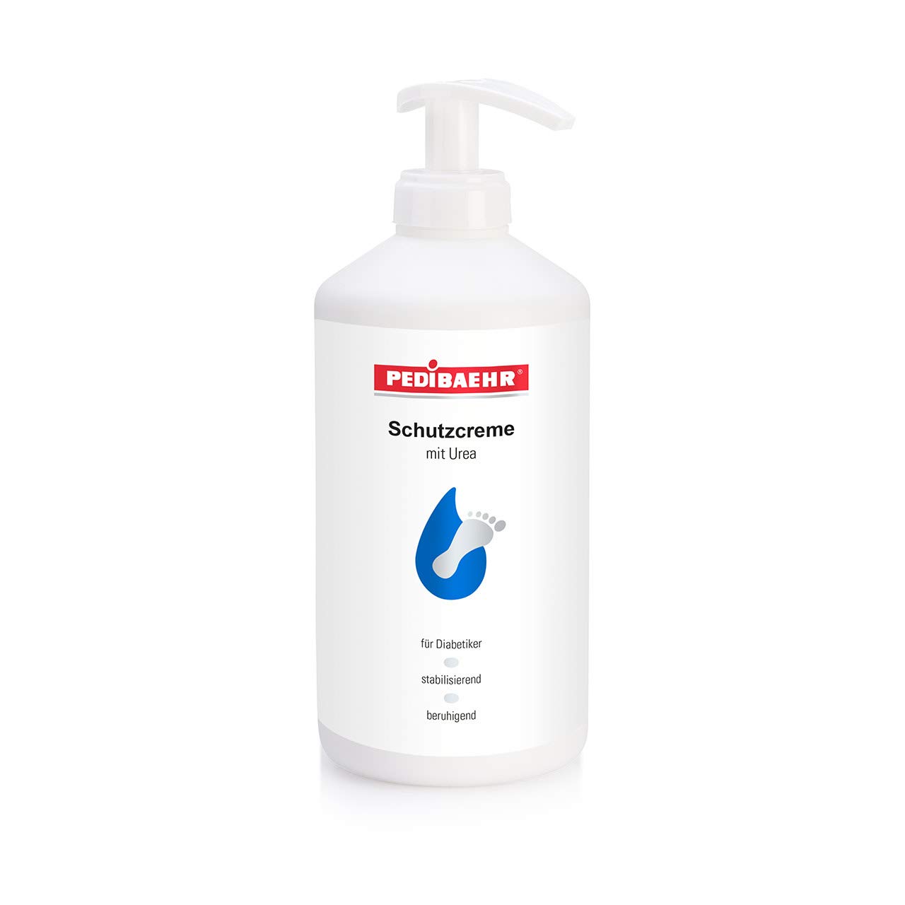 pedibaehr schutzcreme Foot Cream for Diabetics with Urea And Hyaluron, 500 ml Pump Dispenser