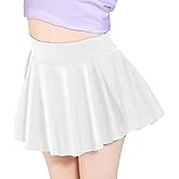 Hvididan Toddler Tennis Skirt, Size 6 White Toddler Skort, Baby Girls for School Kids, Athletic Butterfly Flowy Shorts with Pocket