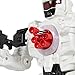 Best Choice Products RC Walking and Shooting Robot Toy w/ Lights and Sound Effects - White/Black