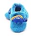 Delebao Baby Boys Girls Non Slip Rubber Sole Cartoon Plush Slippers Crib Shoes (18-24 Months, Blue Dinosaur)