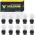 (10 Pack) 3157 Automotive Brake Light Turn Signal Side Marker Tail Light Bulb - Voltage Automotive - Standard Replacement