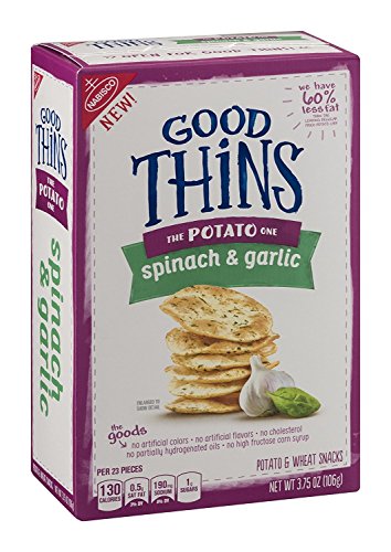 Nabisco, Good Thins, 3.75oz Box (Pack of 4) (The Potato One - Spinach Garlic)