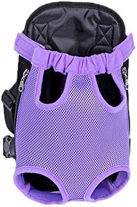 Pet Carrier Dog Backpack, Adjustable &amp; Breathable Front Chest Pet Cat Dog Carrier Backpack, Travel Bags for Outdoor, Hiking Purple L