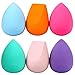 Makeup Sponges, ESARORA 6 Pieces (3+3) Foundation Blending Sponges Flawless Makeup Blender for Liquid Creams and Powders - Multi Color and Saving Money Makeup Sponges