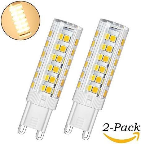 YSCS G9 LED Bulb, 60W-70W Halogen Equivalent, 6W 120V Warm White 6000K 500-550LM, G9 Base Light Blubs, 360 Omni-direction Beam Angle, Dimmable Pack of 2