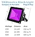 UV LED Black Light, YKDtronics Indoor/Outdoor 20W UV LED Flood Light, Ultra Violet LED Flood Light for Neon Glow, Blacklight Party, Stage Lighting, Fluorescent Effect, Glow in The Dark and Curing