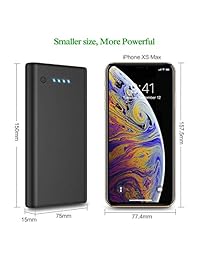 Cargador portátil Power Bank?24800mAh?HETP batería externa de alta capacidad Pack con 4 luces LED ultra compacto de alta velocidad recargable cargador de batería para iPhone iPad Samsung Android y más   negro