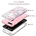 iPhone 8 Plus Case, iPhone 7 Plus Marble Case, for Women, Tobomoco Tri-Layer Slim Soft Flexible Silicone and Hard PC Shockproof Cover for Apple iPhone 7 Plus/8 Plus (Pink + Rose Gold Marble)