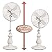 DecoBREEZE Pedestal Standing Fan, 3-Speed Oscillating Fan with Adjustable Height, Providence, Antique Fan, 18 Inches
