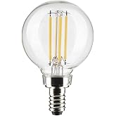 Satco 5.5-Watt LED E12 Light Bulb, 3000K, 15000 Hour Rating, Dimmable