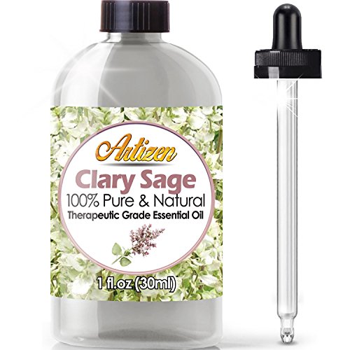 Artizen Clary Sage Essential Oil (100% PURE & NATURAL - UNDILUTED) Therapeutic Grade - Huge 1oz Bottle - Perfect for Aromatherapy, Relaxation, Skin Therapy & More!