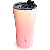 Sttoke Leakproof Lid Shatterproof Tumbler, Sunset Peach, 6.9-inch Height, 12 oz