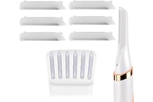 YIEYOSD Compatible with Flawless Dermaplane Replacement Heads,6 Pack Replacement Blades Compatible with Finishing Touch Flawless Dermaplane Glo Lighted Facial Exfoliator,with Replace Tray.