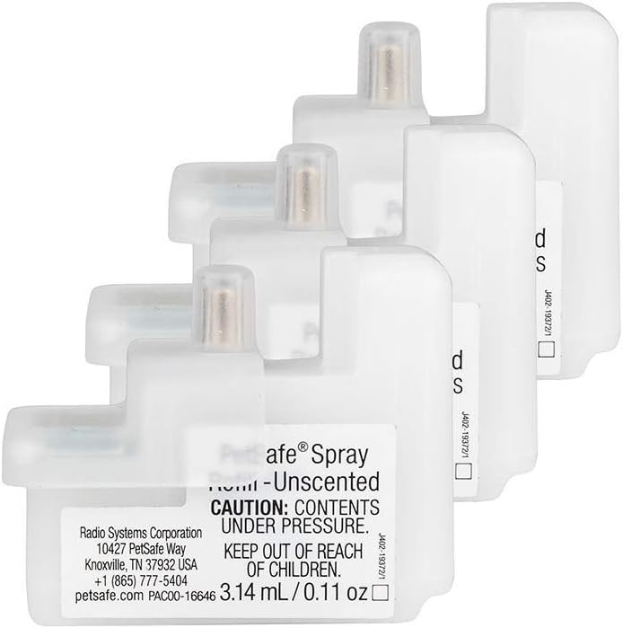 PetSafe Refill - Unscented, Replacement Cartridges Spray Bark and Spray Training Collars, 3-Pack, Clear, X-Large - Image 3