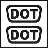 2 DOT HELMET DECALS STICKER PACK BLACK SHIPPING CYCLE