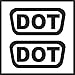 2 DOT HELMET DECALS STICKER PACK BLACK SHIPPING CYCLE