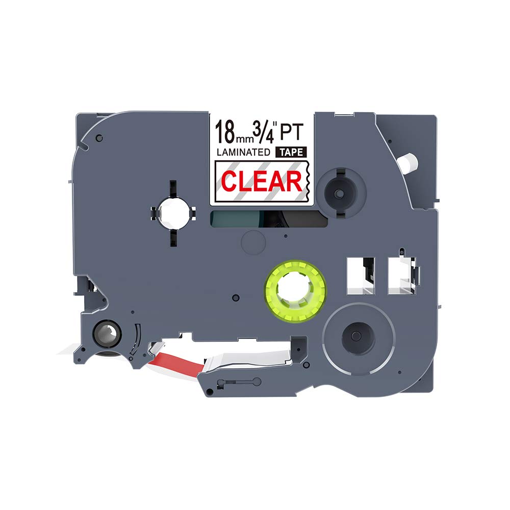 IDIK 18mm Red on Clear Label Tape TZ 142 Tze 142 Compatible for Brother P-Touch Printer