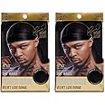 KISS COLORS & CARE Power Wave Velvet Luxe Durag - Black, Breathable, Stretchy Velvet Fabric Ideal For Wave Formation & Overnight Comfort, Stylish & Practical For All Hair Types, 0.13 pounds