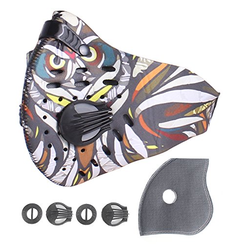 Activated Carbon Dustproof/Dust Mask - with Extra Filter Cotton Sheet and Valves for Exhaust Gas, Pollen Allergy, PM2.5, Running, Cycling, Outdoor Activities (Color) Activated Carbon Dustproof/Dust Mask - with Extra Filter Cotton Sheet and Valves for Exhaust Gas, Pollen Allergy, PM2.5, Running, Cycling, Outdoor Activities (Color)