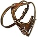 Brown Genuine Leather Dog Harness, 16.5