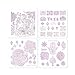 CICI&SISI India Series Acrylic Nail Stamping Printing Plate Manicure Nail Art Decor Image Stamps Plate , 4 Pcs