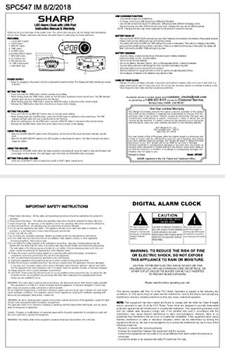 SHARP Alarm Clock - Image 6