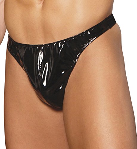 Men's Plus Size Vinyl Thong Underwear
