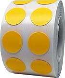 InStockLabels Color Coding Dot Labels 1/2 Inch 1,000 Adhesive Stickers, Yellow