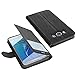 Galaxy J5 Case, SAVFY Thin Flip / Folio PU Leather Window View Case Cover for Samsung Galaxy J5 2016 - Black [Not Fit for J5 2015]